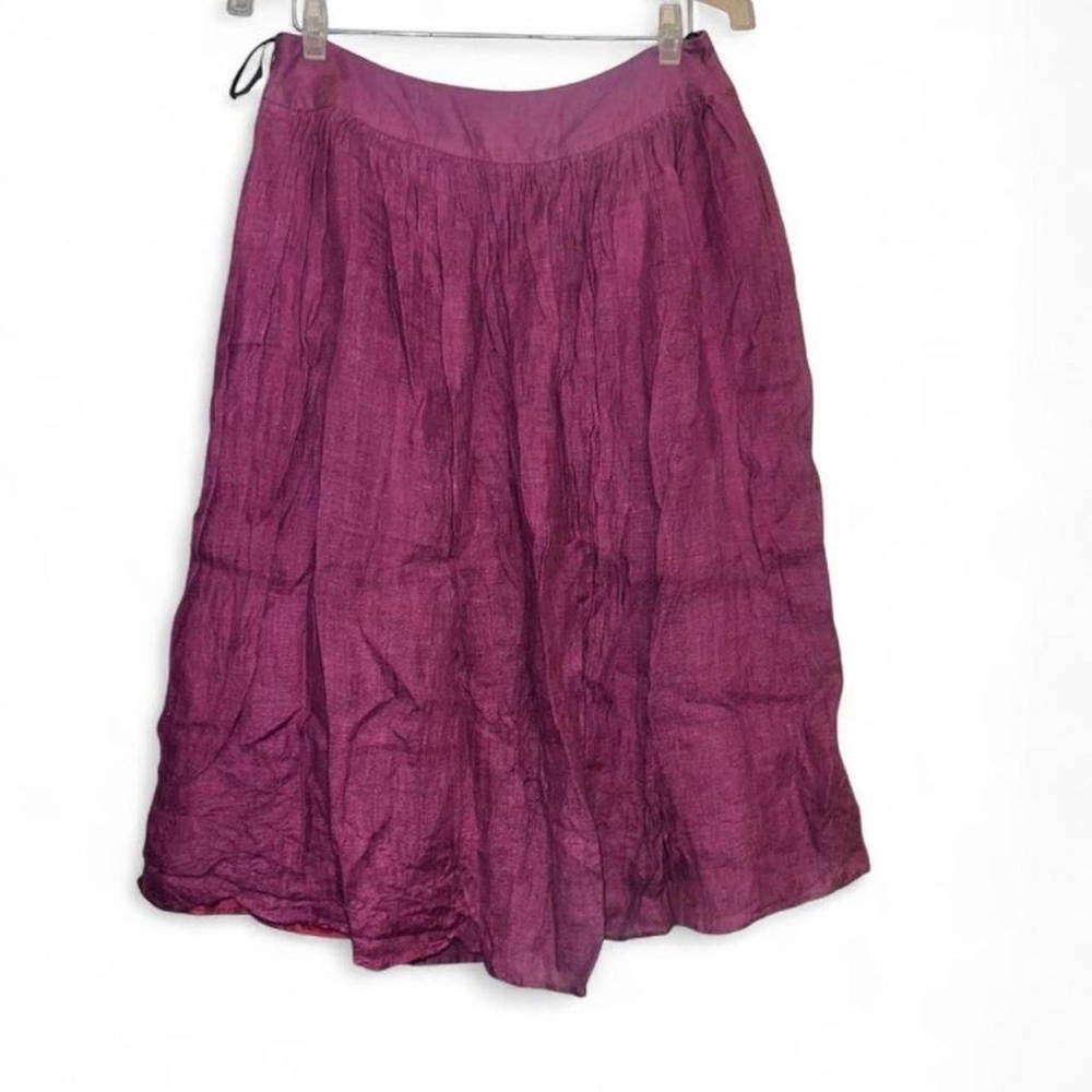 Lafayette 148 Women's Plum Midi Skirt - Lightweight A-Line